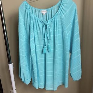Avenue blouse size 2X aqua color